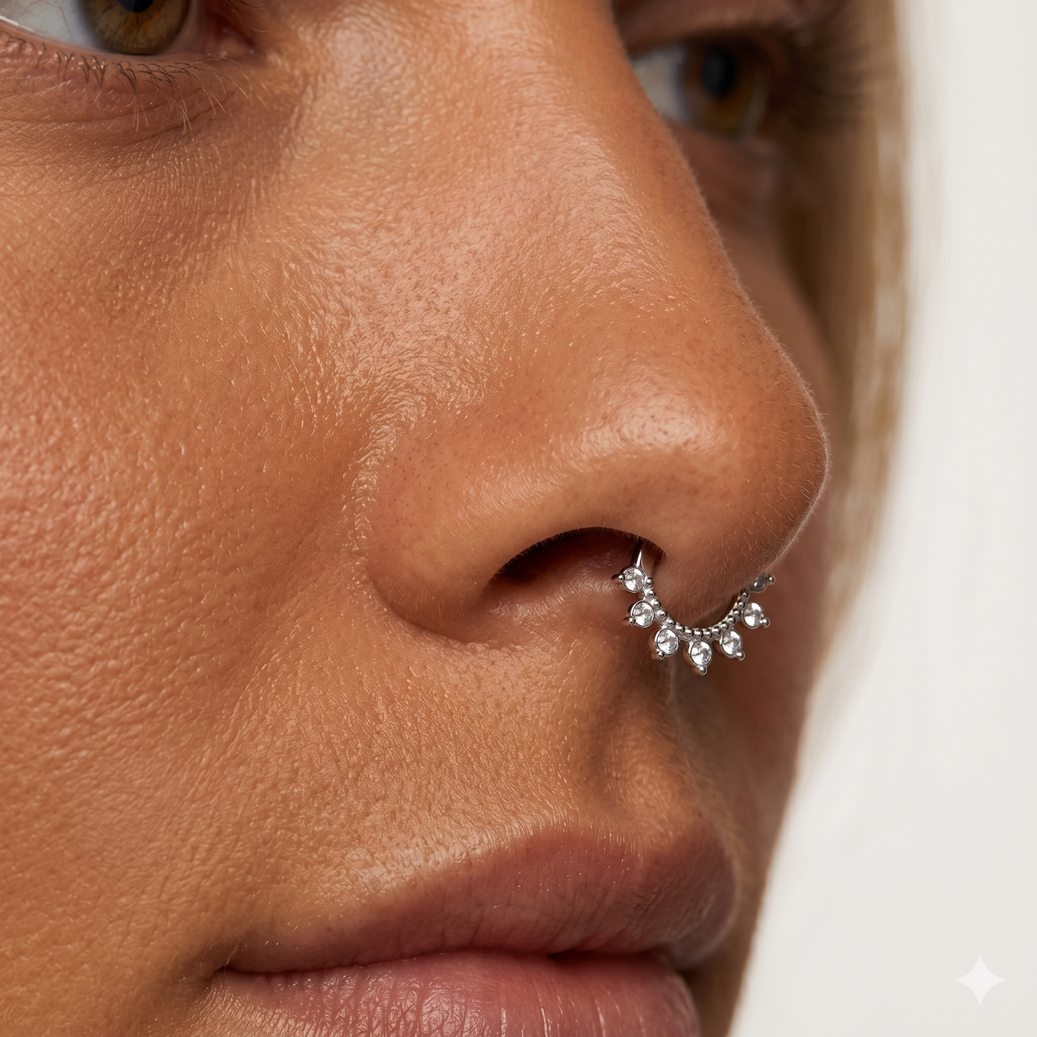 Jewel Hinged Daith Clicker Ring