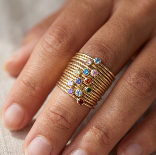 Mini Amethist Bezel Ring