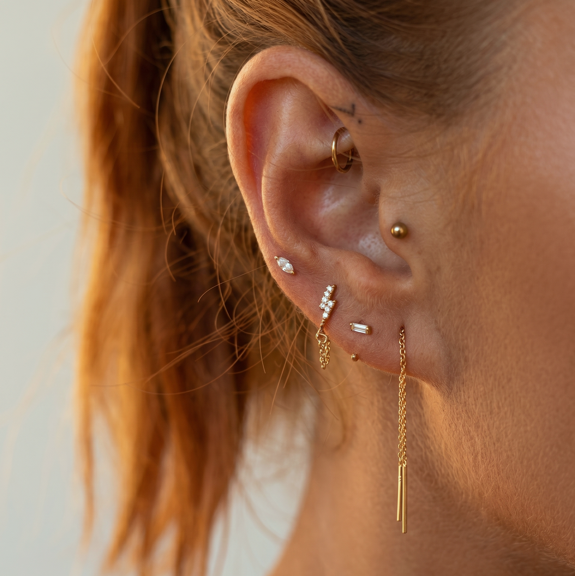 稲妻チェーンスタッドイヤリングを舗装します – J&CO Jewellery