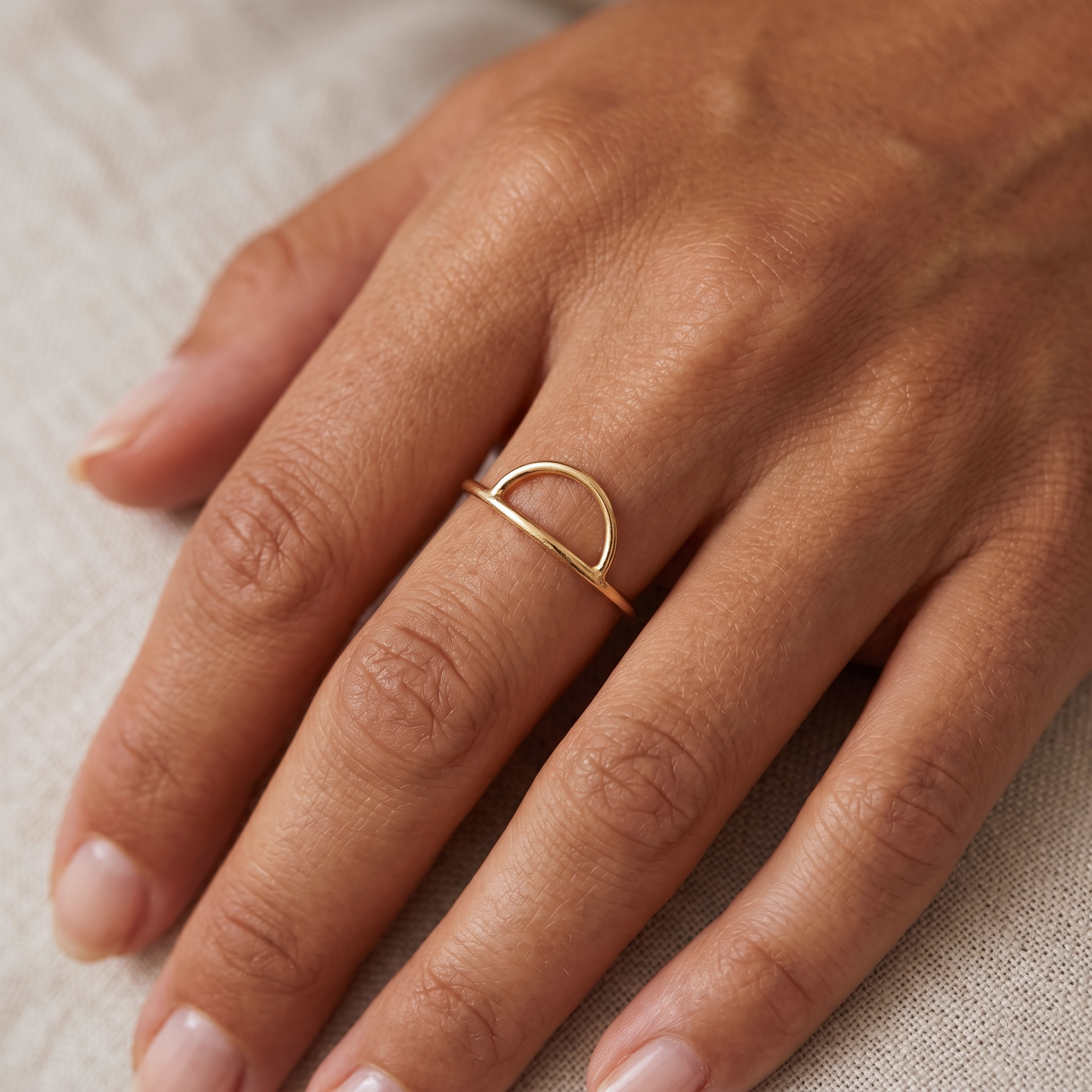 Minimale Boog Ring Goud
