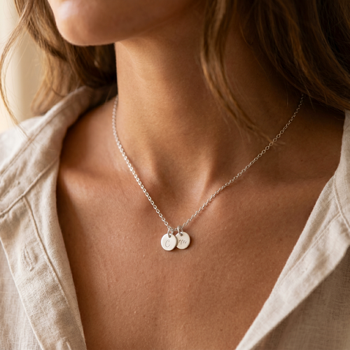 Personalized Initial Disc Necklace