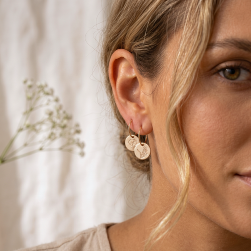 Personalized Mini Birth Flower Hoop