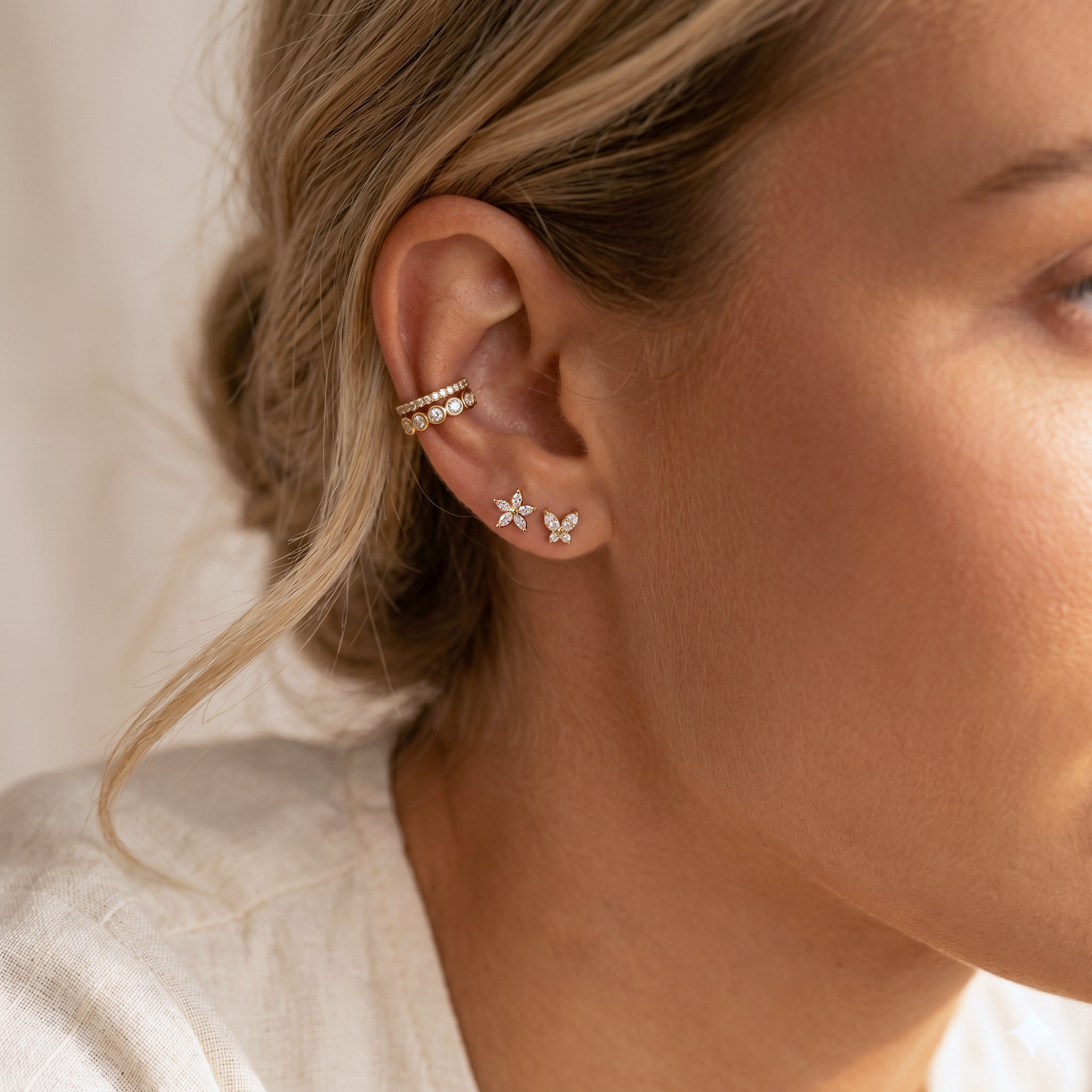 Infinity Bezel Ear Cuff