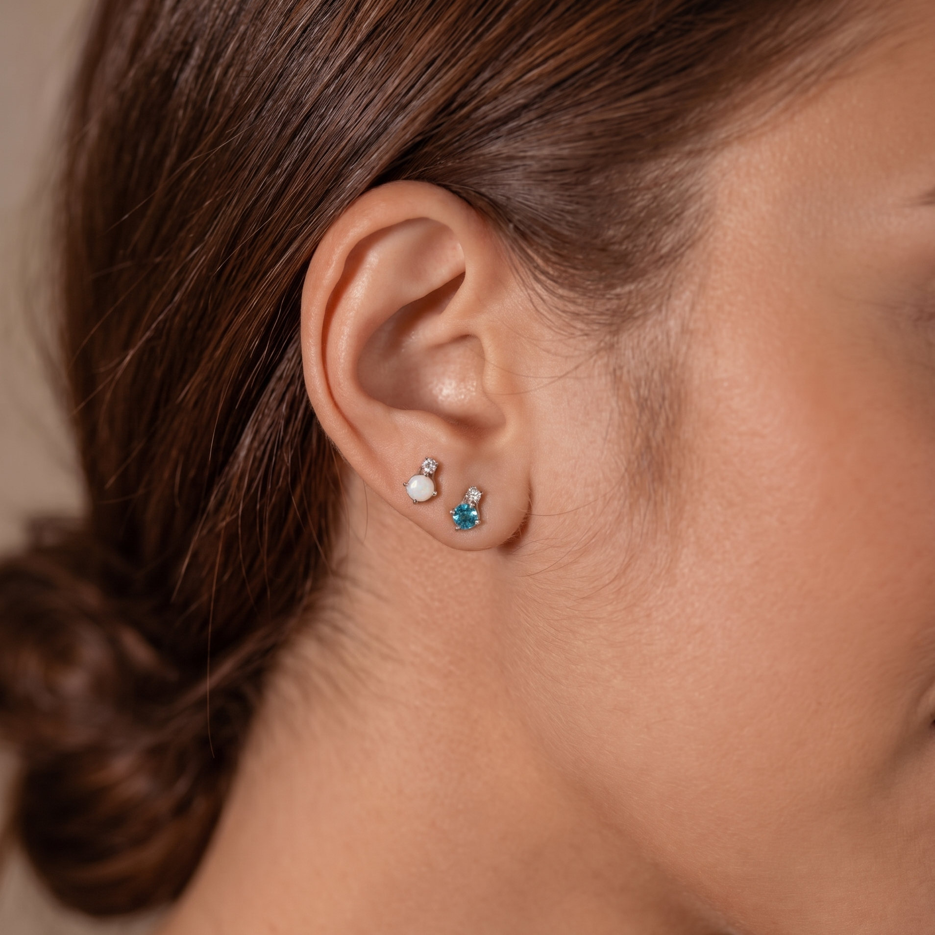 Pendientes de sementales azules CZ CZ