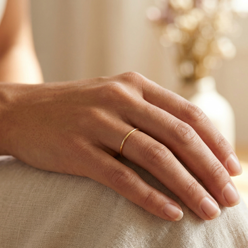细款叠戴金戒指