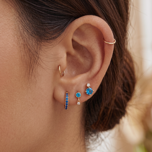 Pendientes de sementales azules CZ CZ