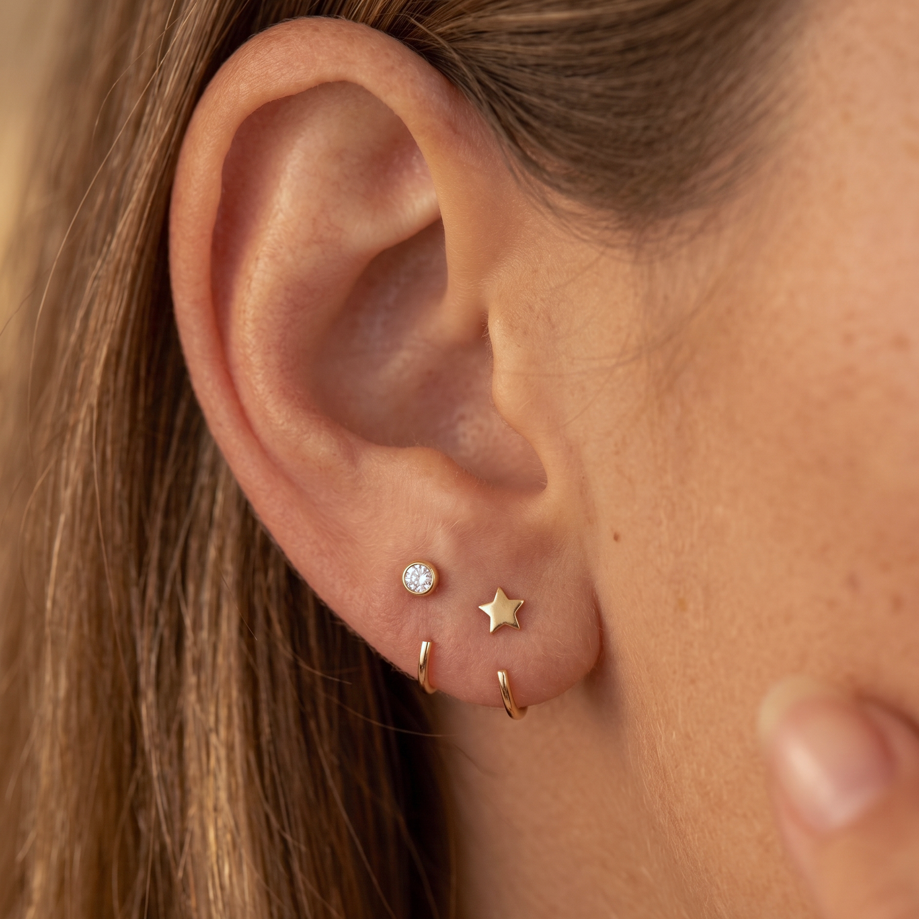 Little Star Huggie Earrings