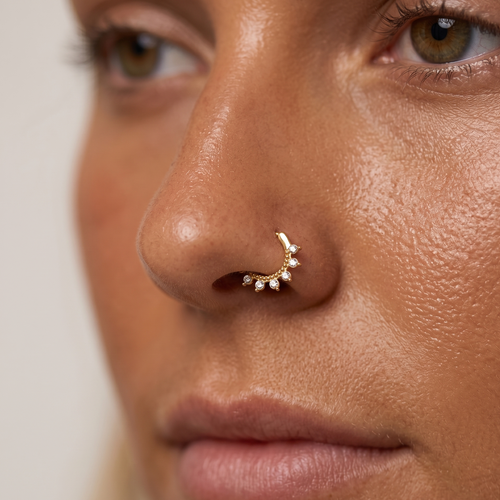 Jewel Hinged Daith Clicker Ring