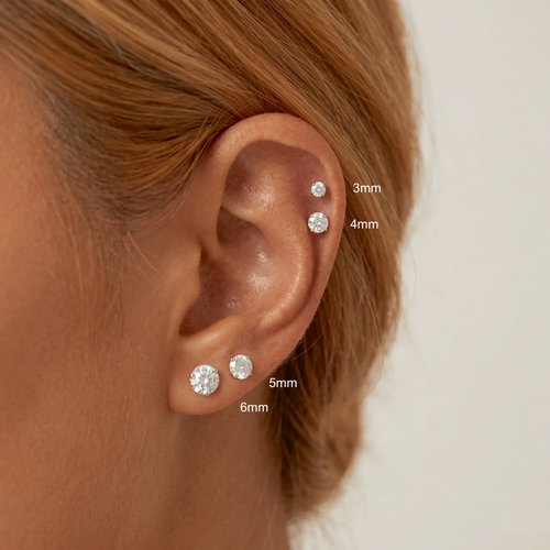 Sparkly Stud Earrings 5mm