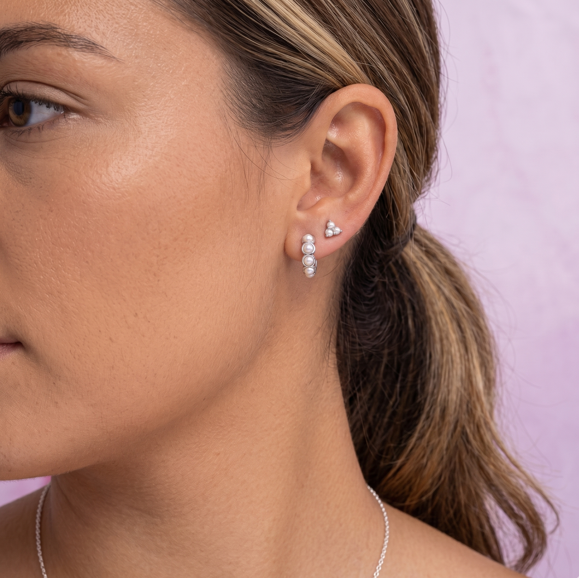 Boucles d'oreilles Trinity Pearl