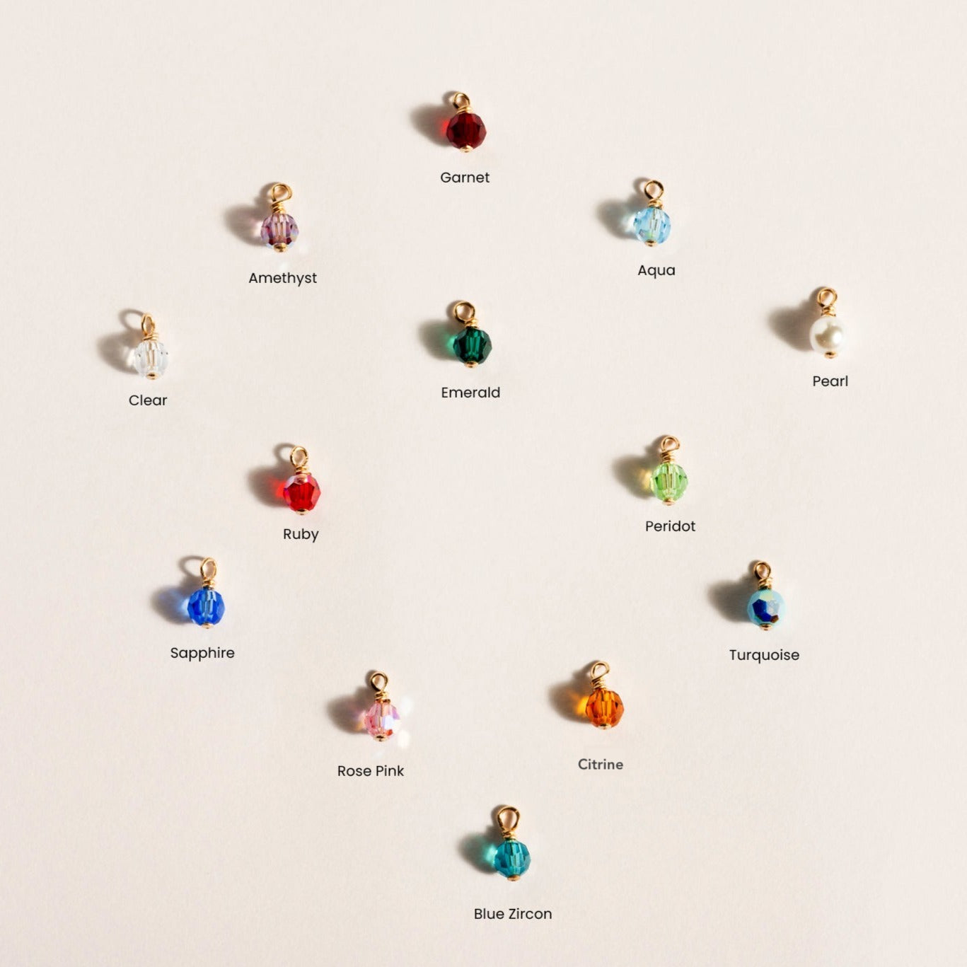 Crystal Birthstones Charms Add on