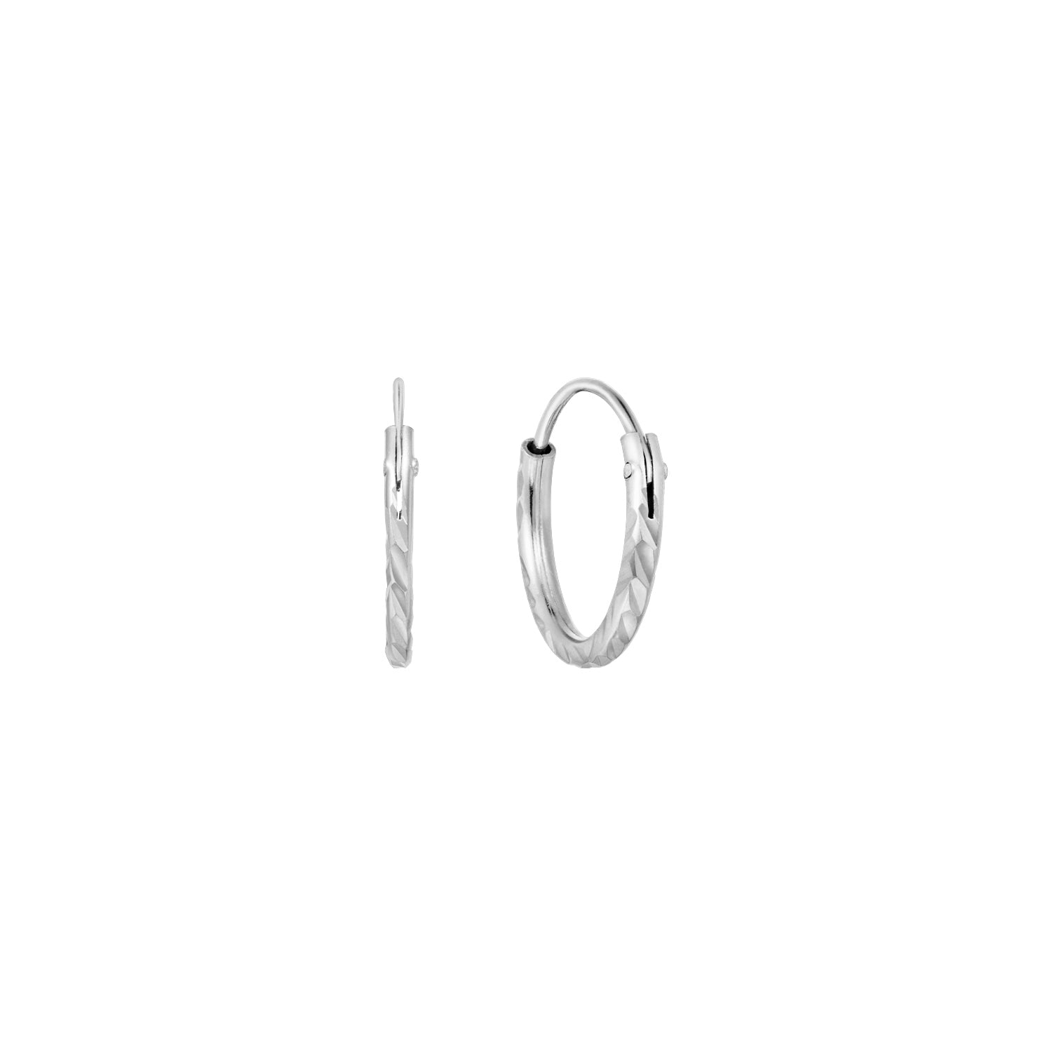J&CO Jewellery Baby Hoop Earrings Silver