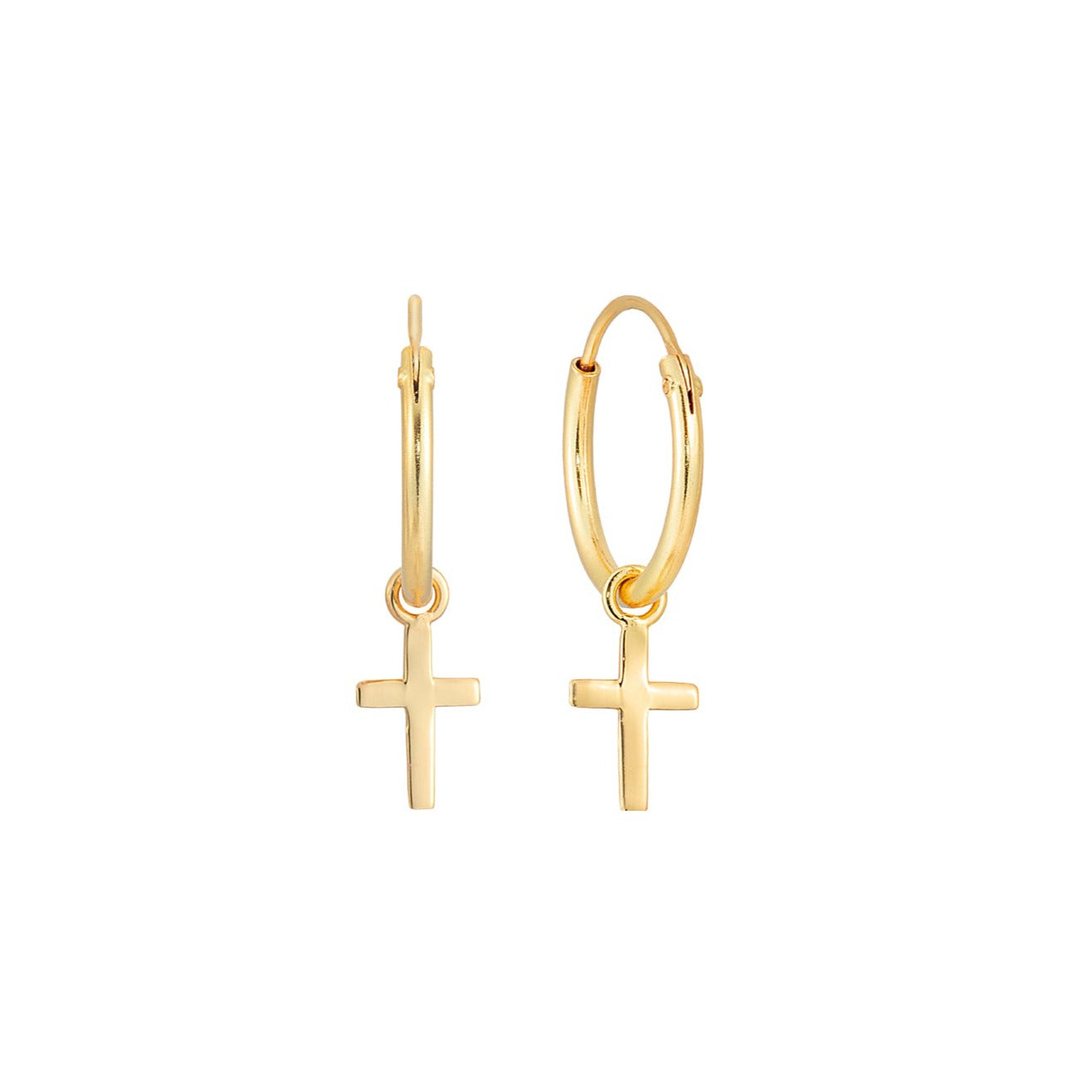 Faith Cross Hoop Earrings J&CO Jewellery