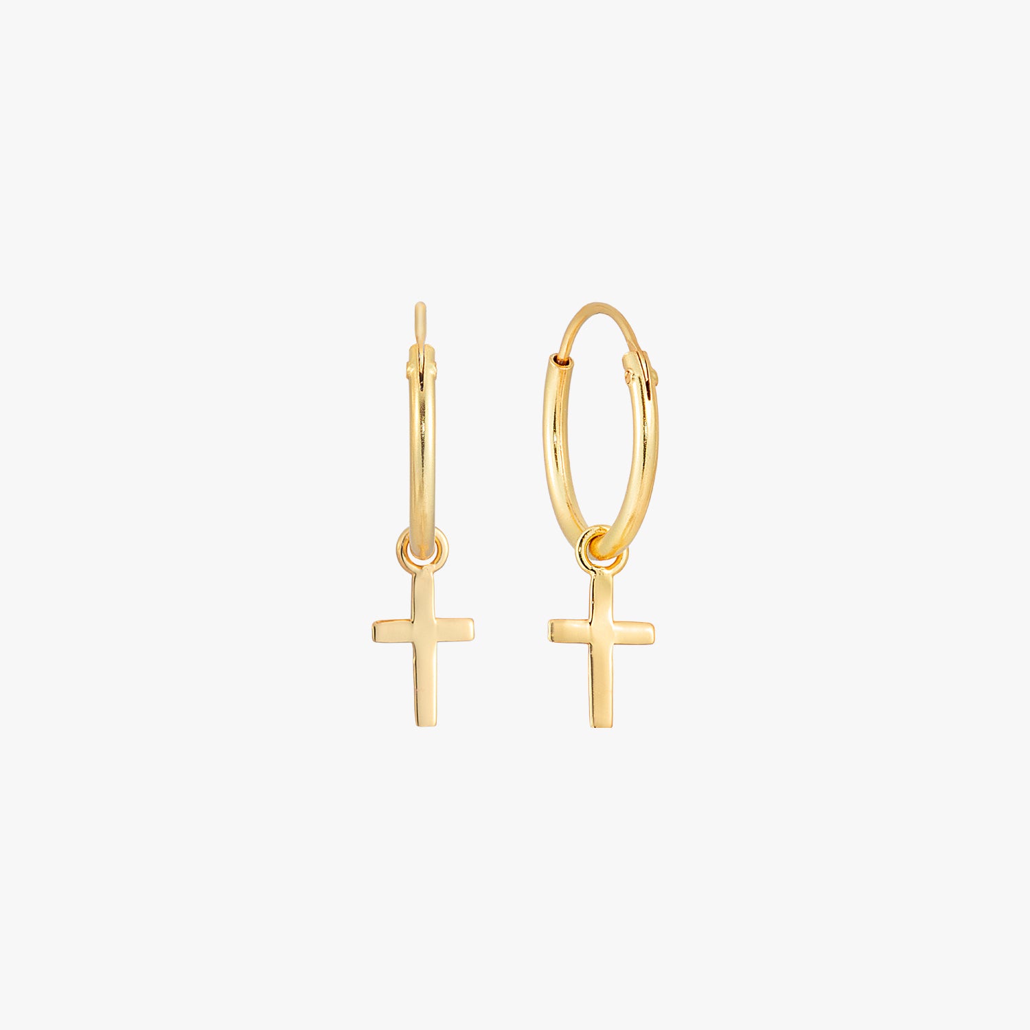 Faith Cross Hoop Earrings