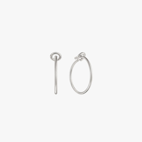 Sterling Silver 15mm Beading Earring Hoops - Sold as a Pair Sterling Silver 15mm Beading Earring Hoops - Sold as a Pair