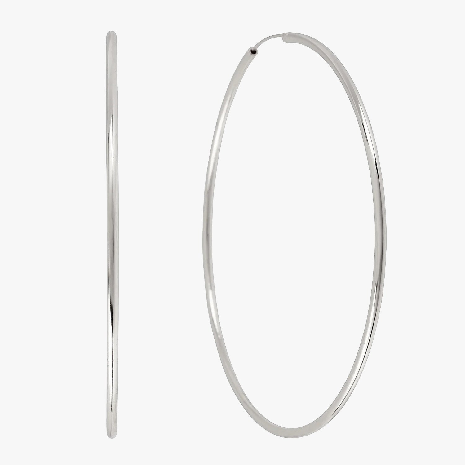 ●ONE BRILLIANT● HopeOB442Ivory Hope-OB442-Ivory Oversized Endless Hoop Earrings – J&CO Jewellery