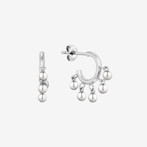 Mini Shaker Ball Hoop Earrings