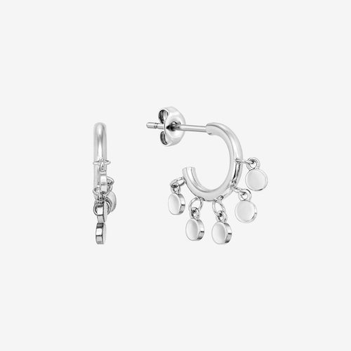 Luxe Shaker Disc Hoop Earrings