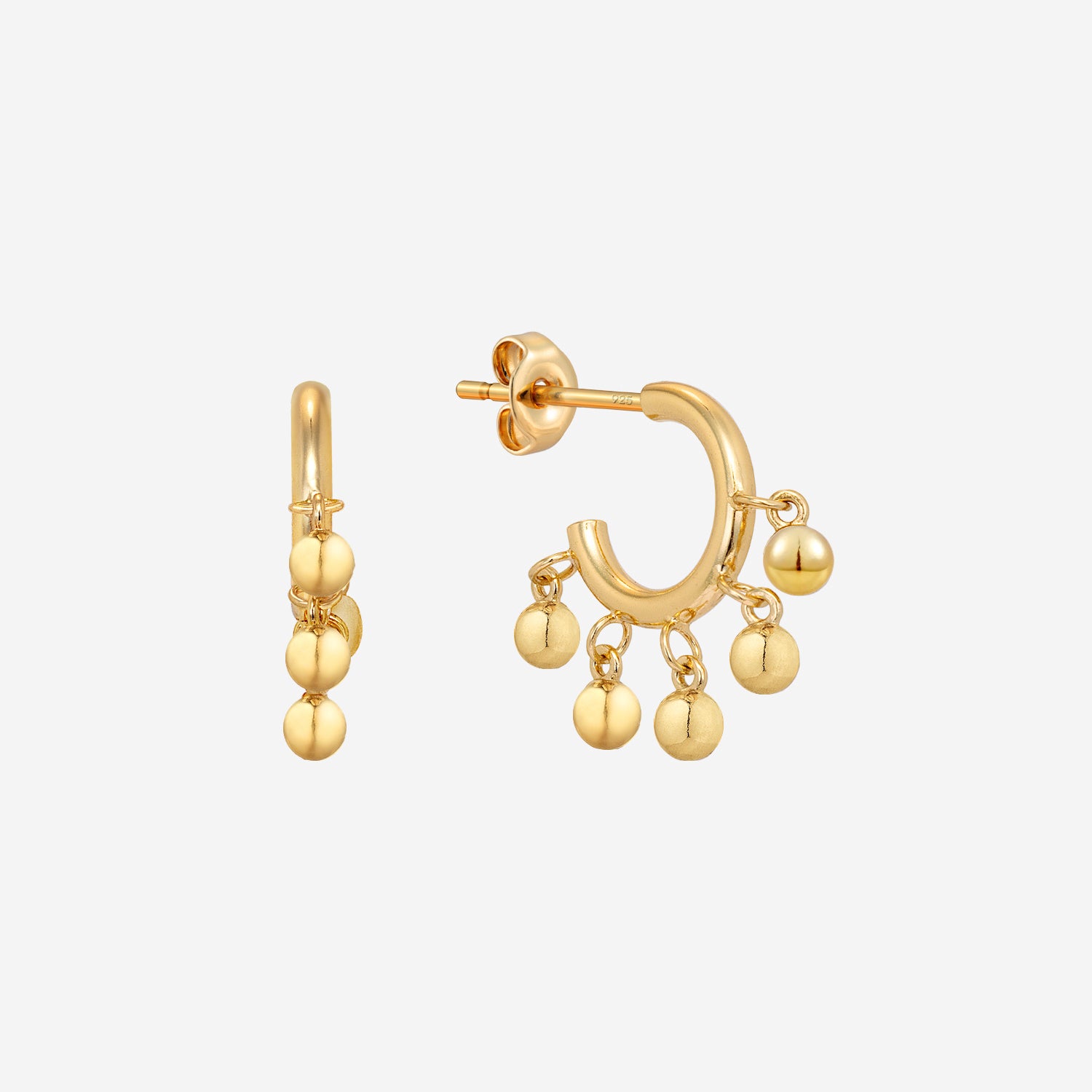 Mini Shaker Ball Hoop Earrings