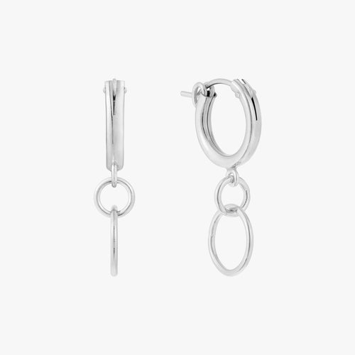 Link of Love Dangle Hoop Earrings