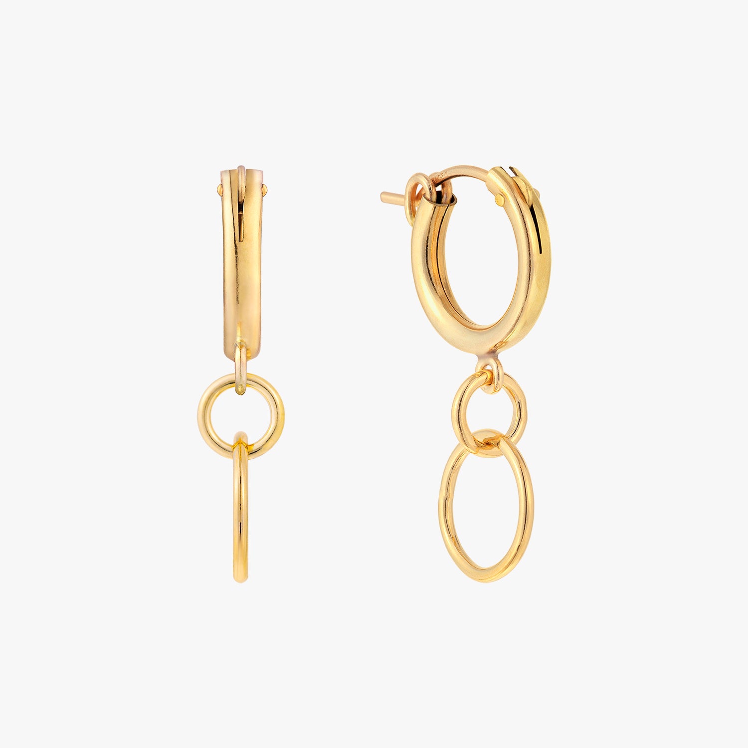 Link of Love Dangle Hoop Earrings