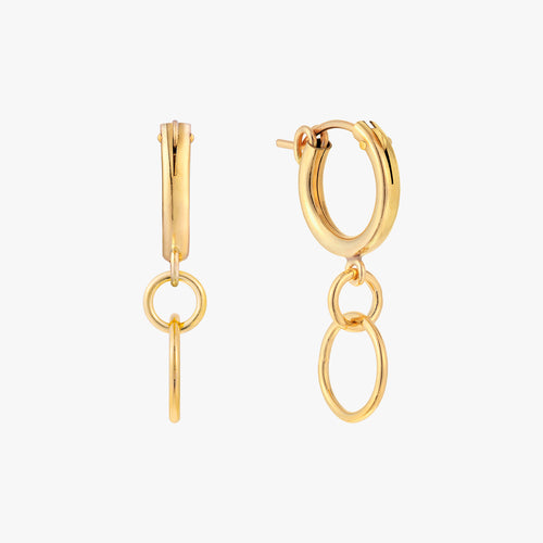 Link of Love Dangle Hoop Earrings
