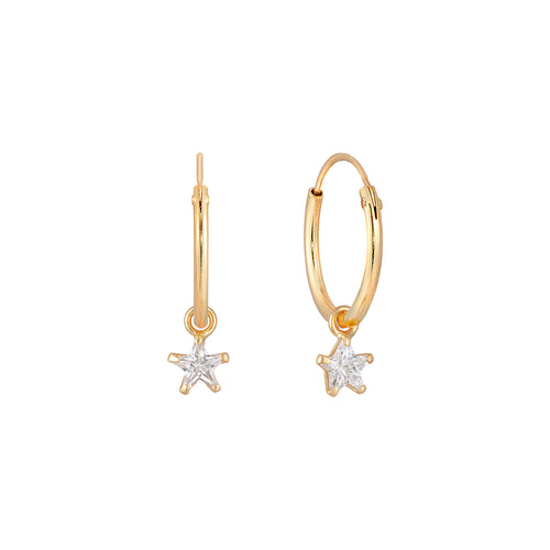 Sparkle Star Hoop Earrings – J&CO Jewellery