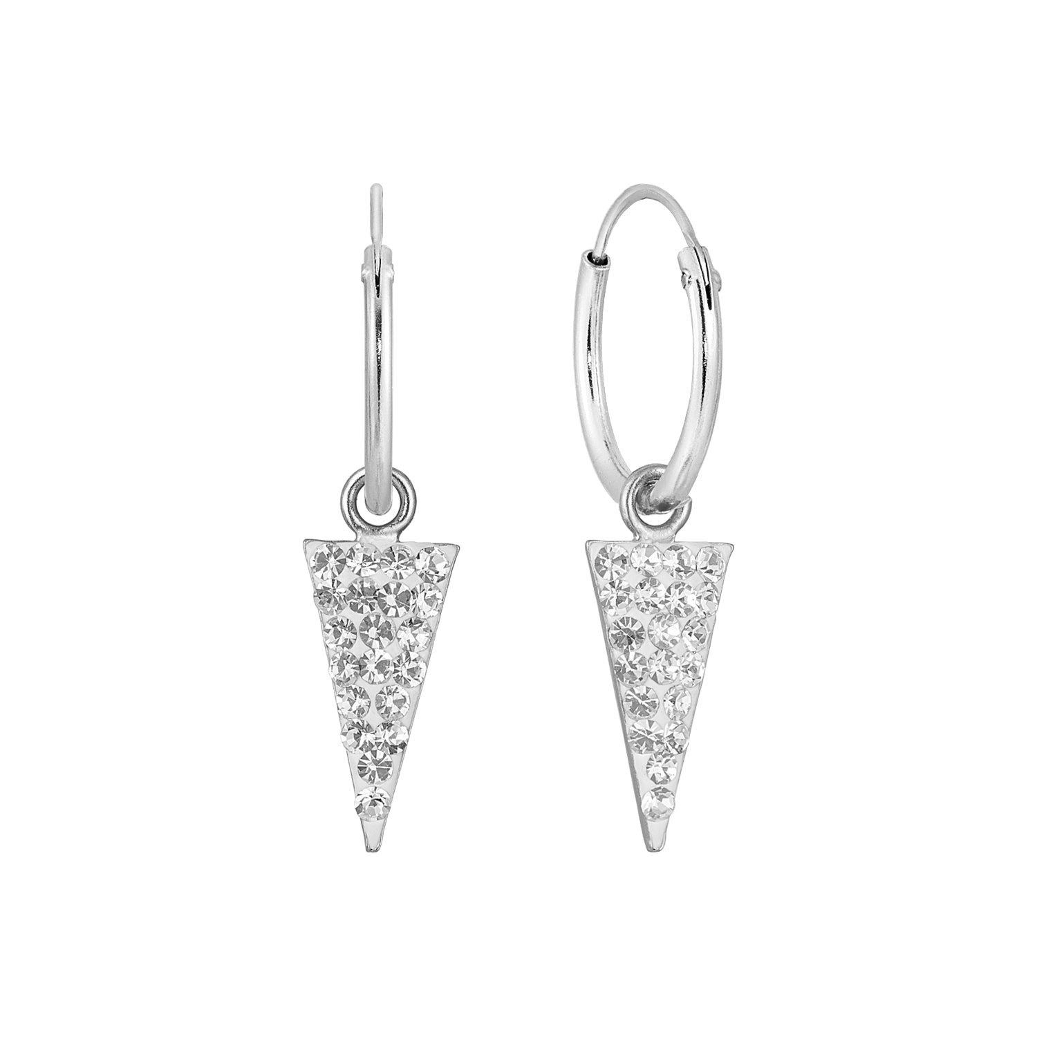 Sparkly Triangle Hoop Earrings – J&CO Jewellery