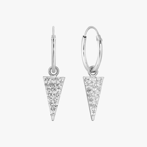 Sparkly Triangle Hoop Earrings