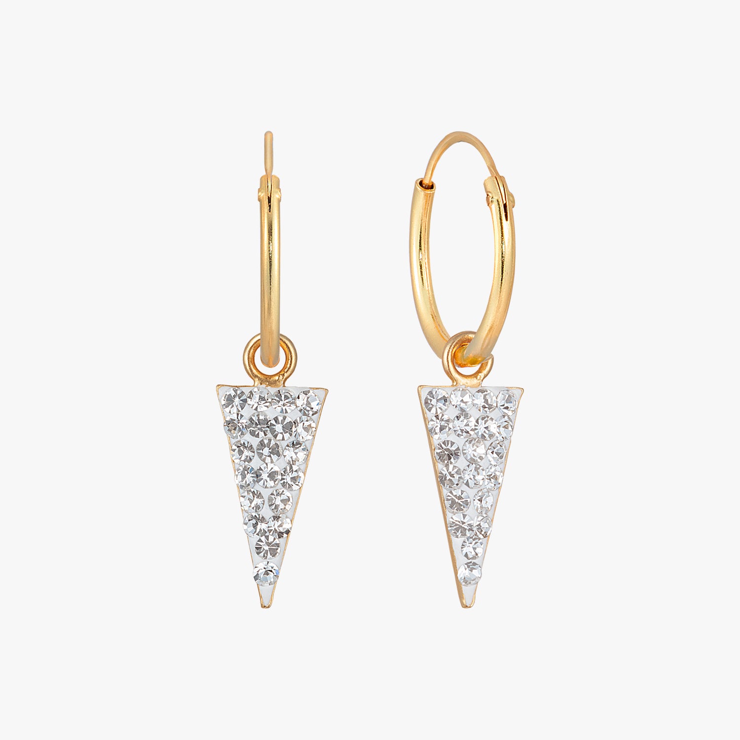 Sparkly Triangle Hoop Earrings