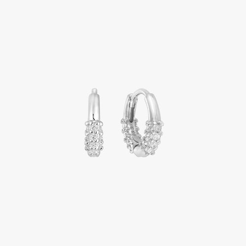 Senorita Pave Huggie Hoops
