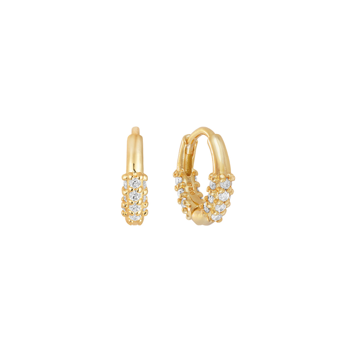Senorita Pave Huggie Hoops – J&CO Jewellery