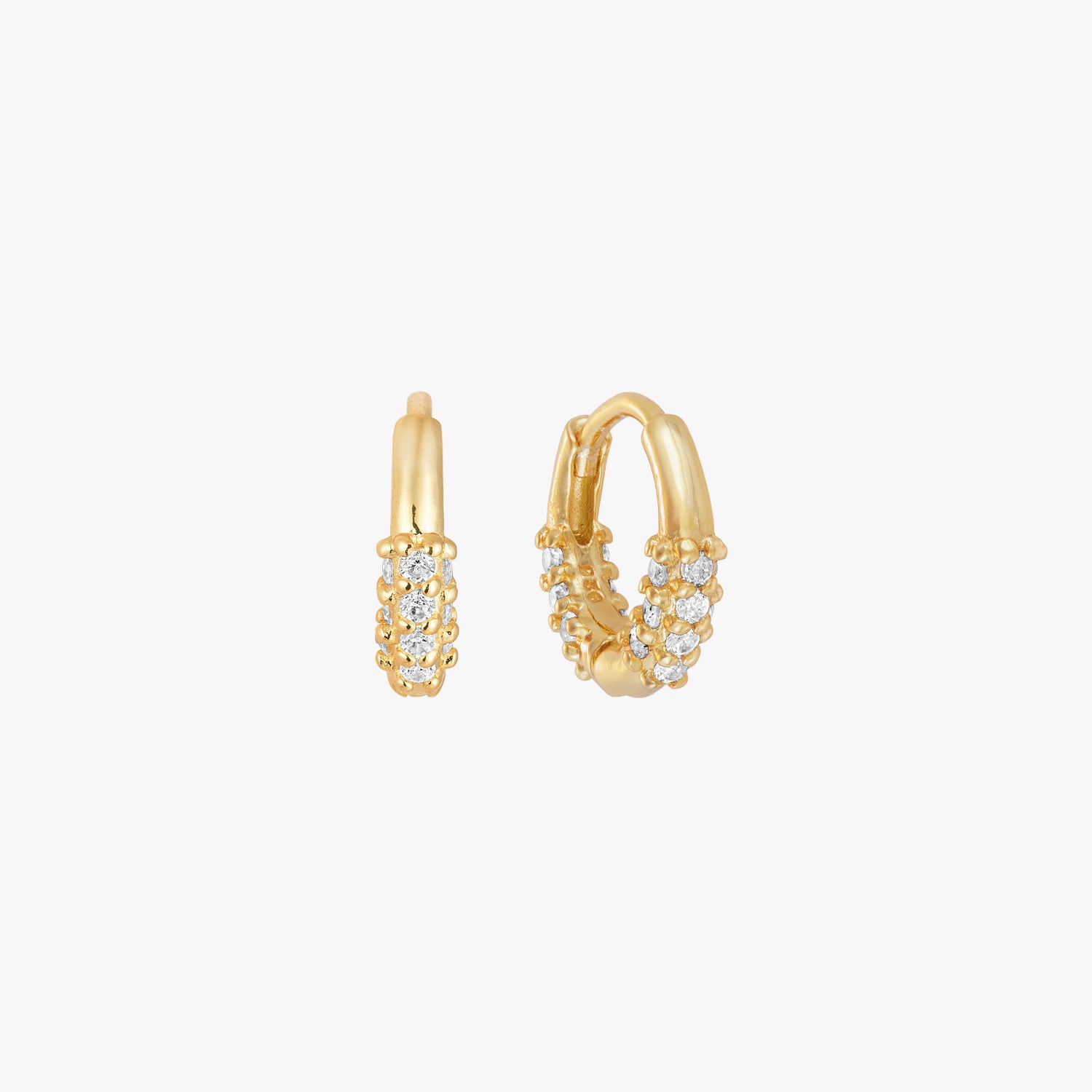 Senorita Pave Huggie Hoops