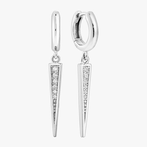 Pave Dagger Huggies Earrings