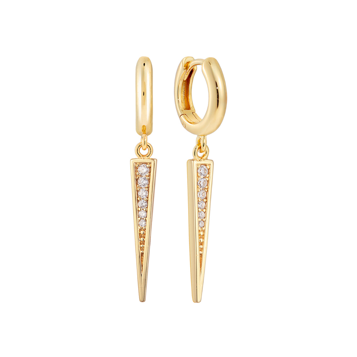 Pave Dagger Huggies Earrings – J&CO Jewellery