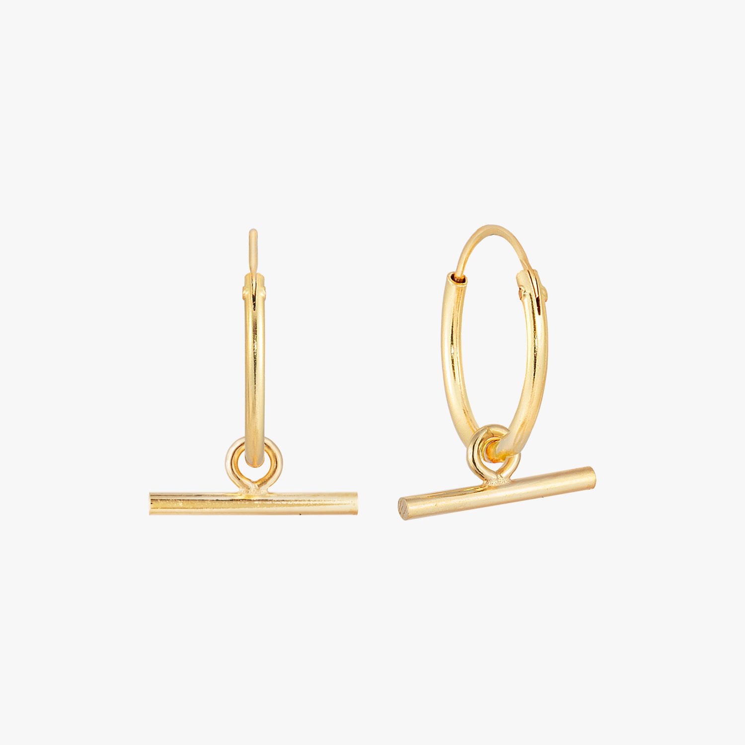 T Bar Hoop Earrings