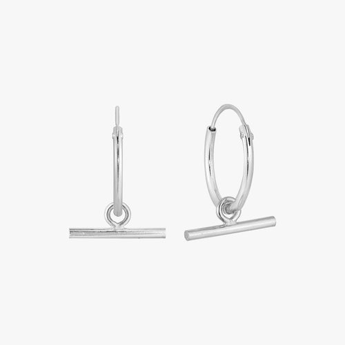T Bar Hoop Earrings