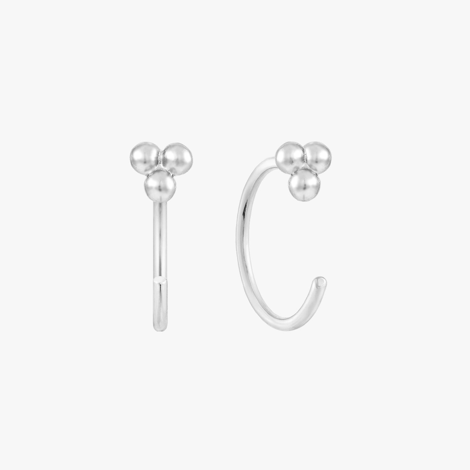 Trinity Ball Huggie Earrings J&CO Jewellery