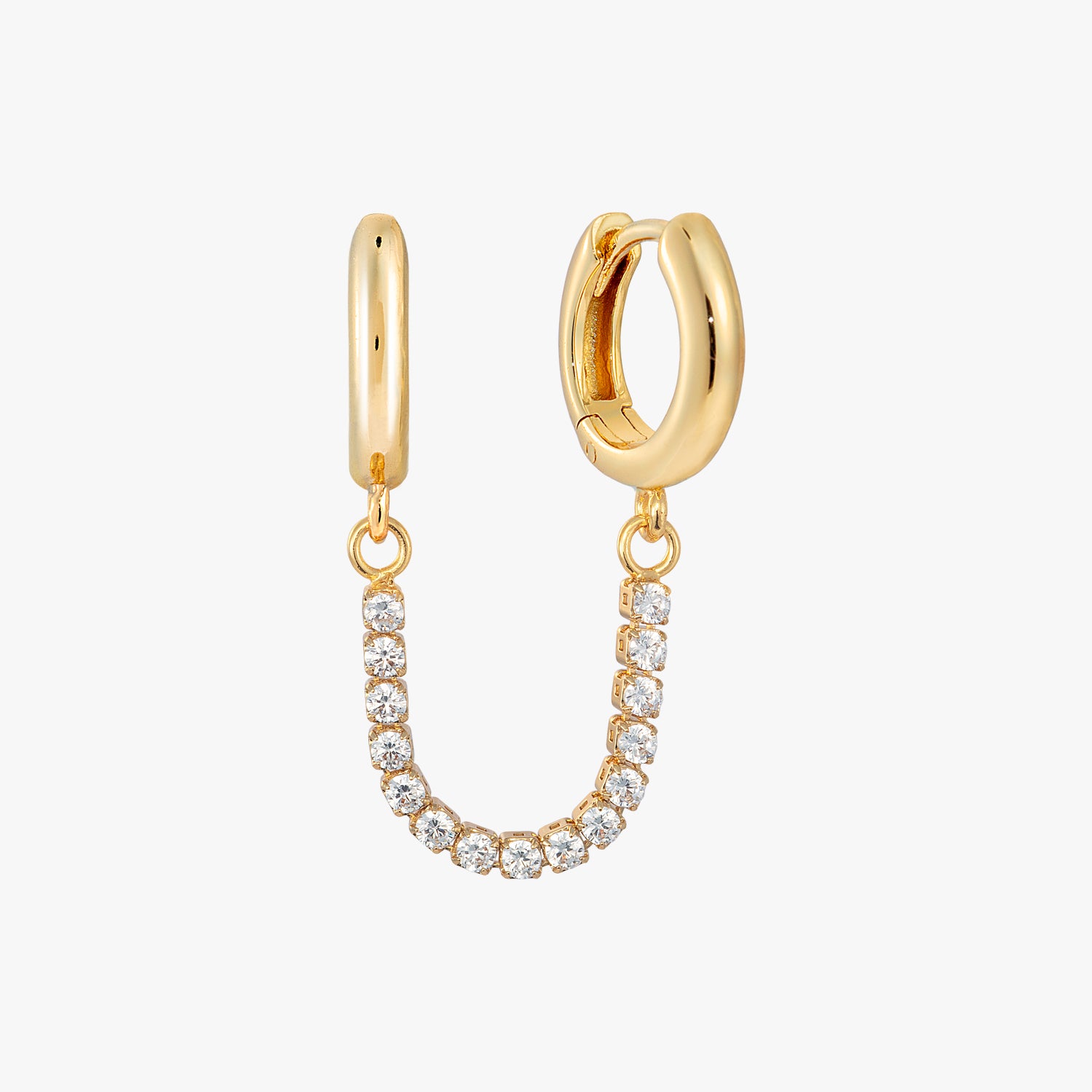 【HYERES LOR】22SS★ Essence 14K mele hoop chain Earrings HYERES LOR】22SS☆ Essence 14K mele hoop chain Earrings
