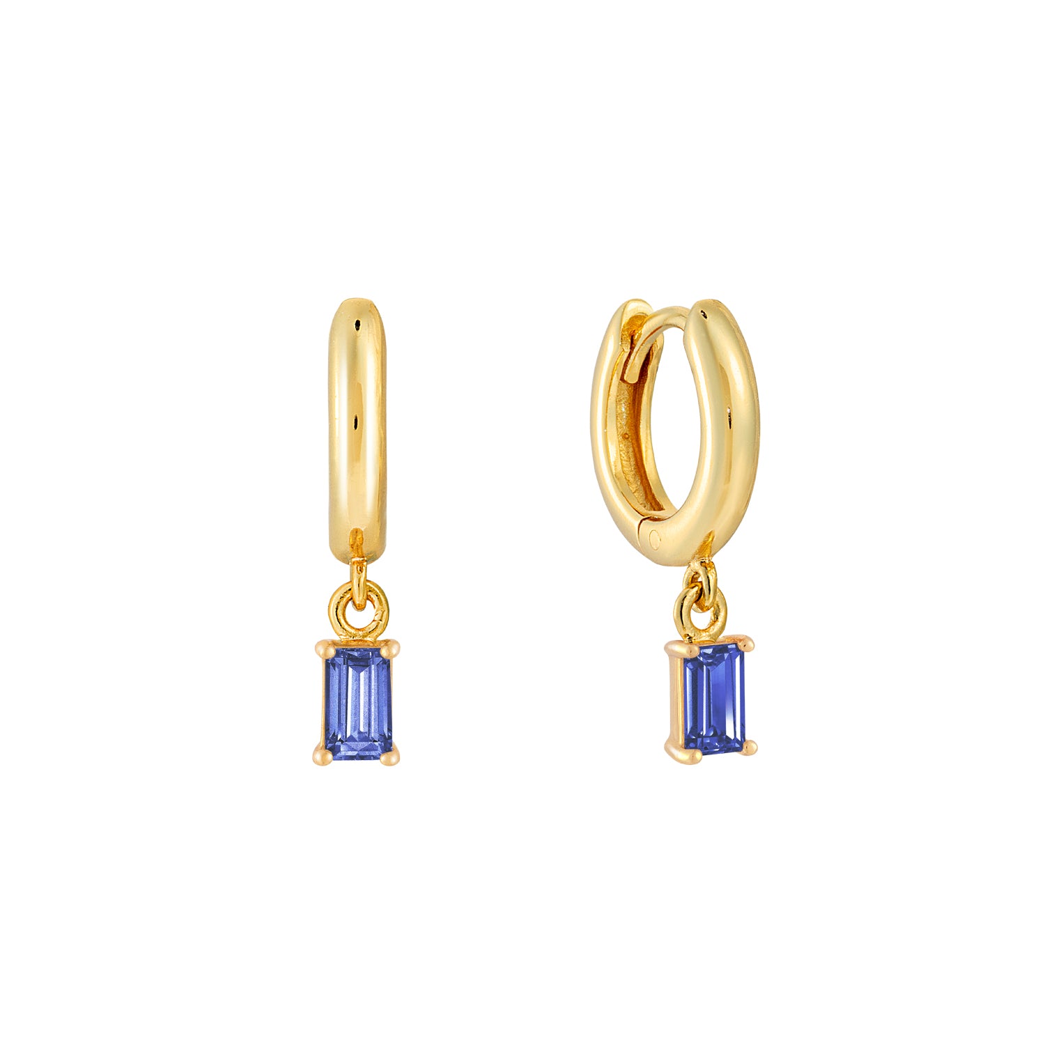 Swarovski: Matrix Hoop Earrings, Blue | Shops at the Corning Museum of Glass
