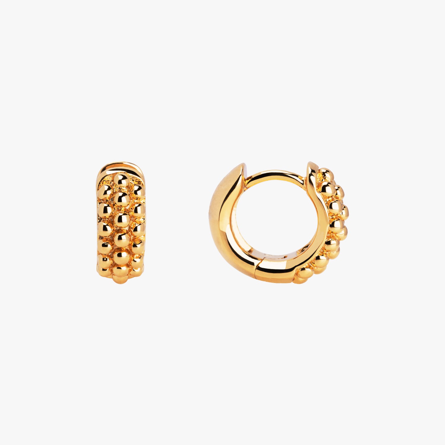 Encrusted Ball Studded Hoop Earrings