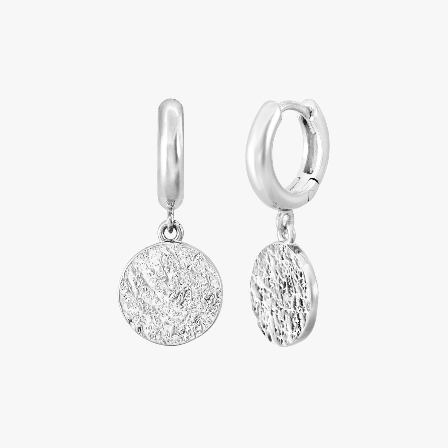 Vintage Mini Disc Hoop Earrings