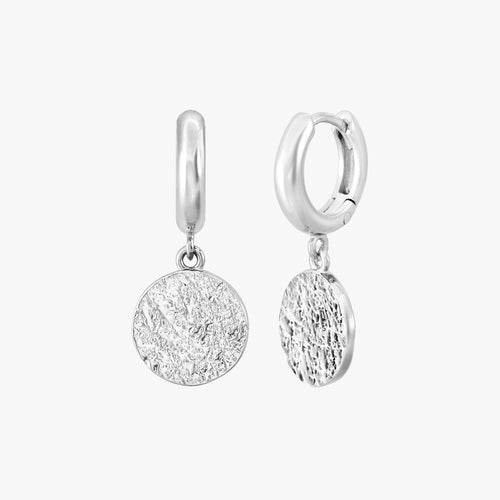 Vintage Mini Disc Hoop Earrings