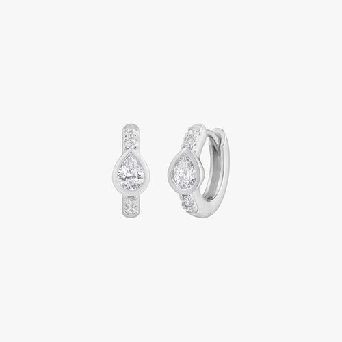 Teardrop Huggie Hoop Earrings