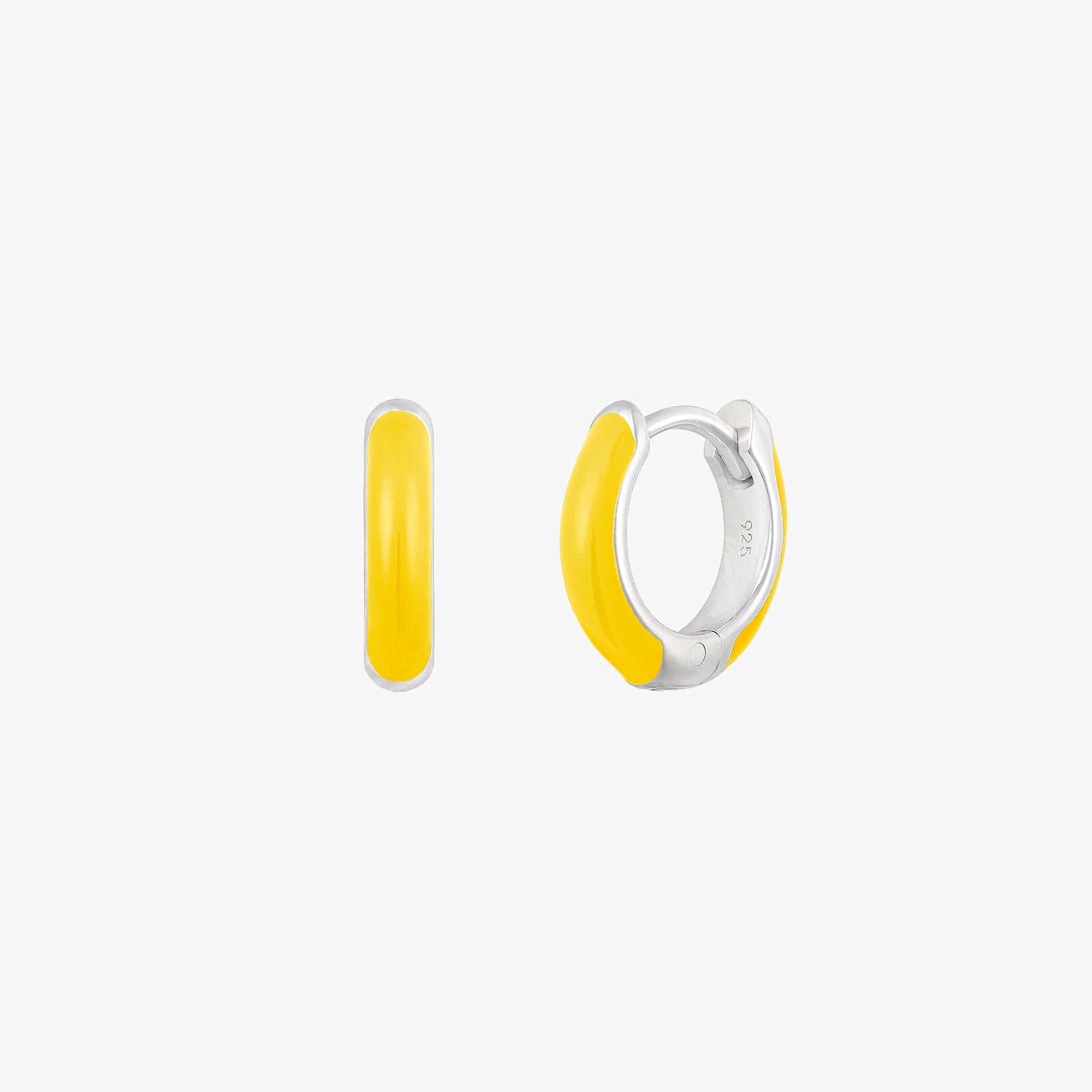 Zitronengelb Huggie Hoop