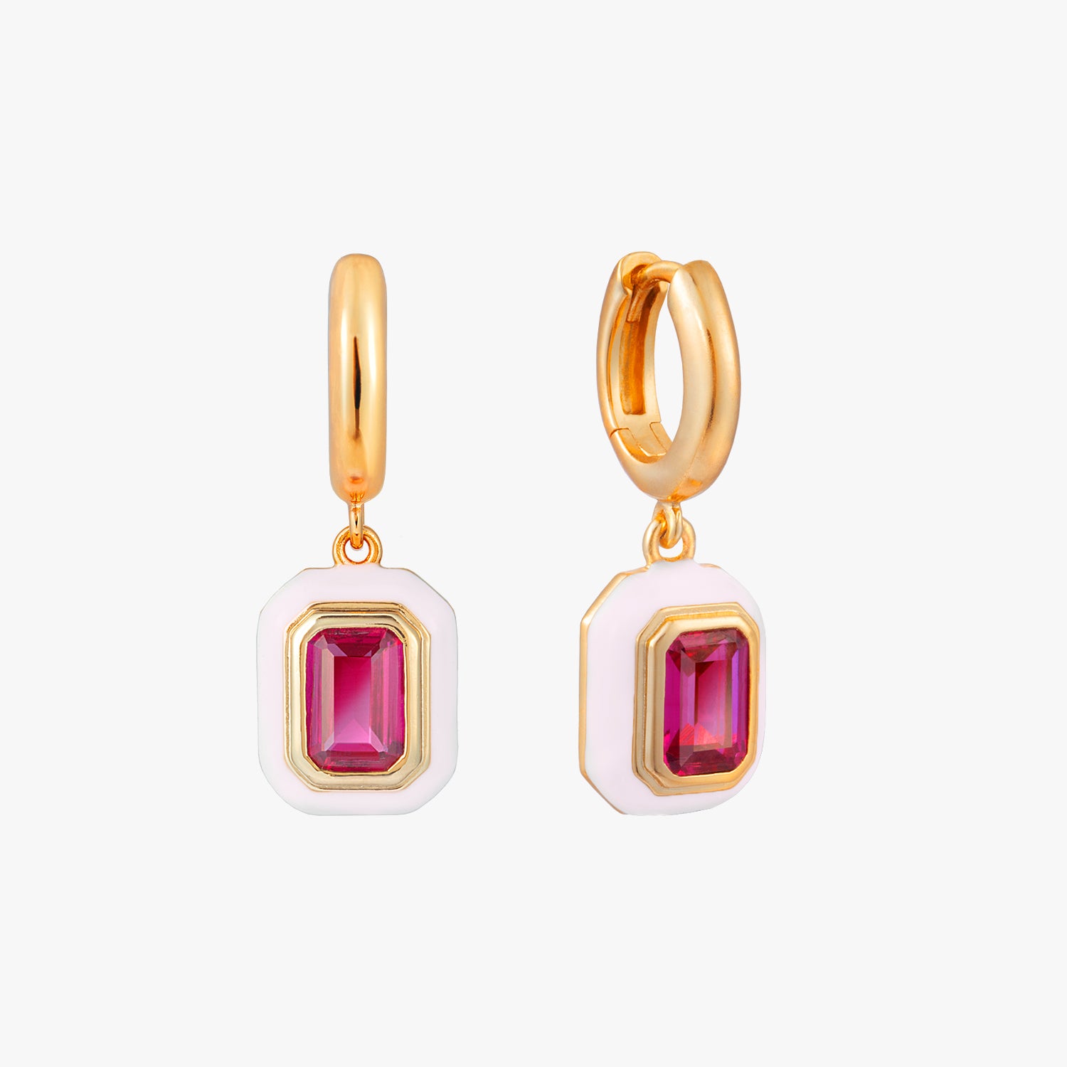 Ruby Bedazzle Hoop Earrings – J&CO Jewellery