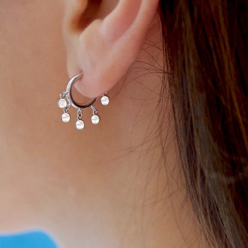 Luxe Shaker Disc Hoop Earrings