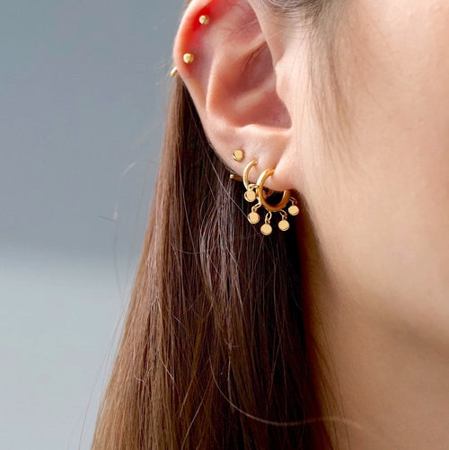 Luxe Shaker Disc Hoop Earrings