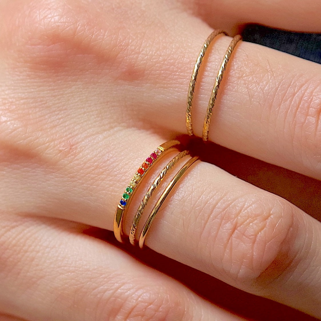 Rainbow Eternity Ring
