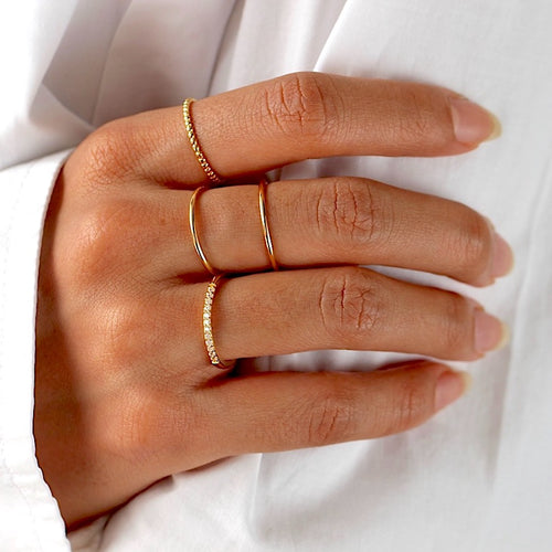 Dünner Stapelring Gold